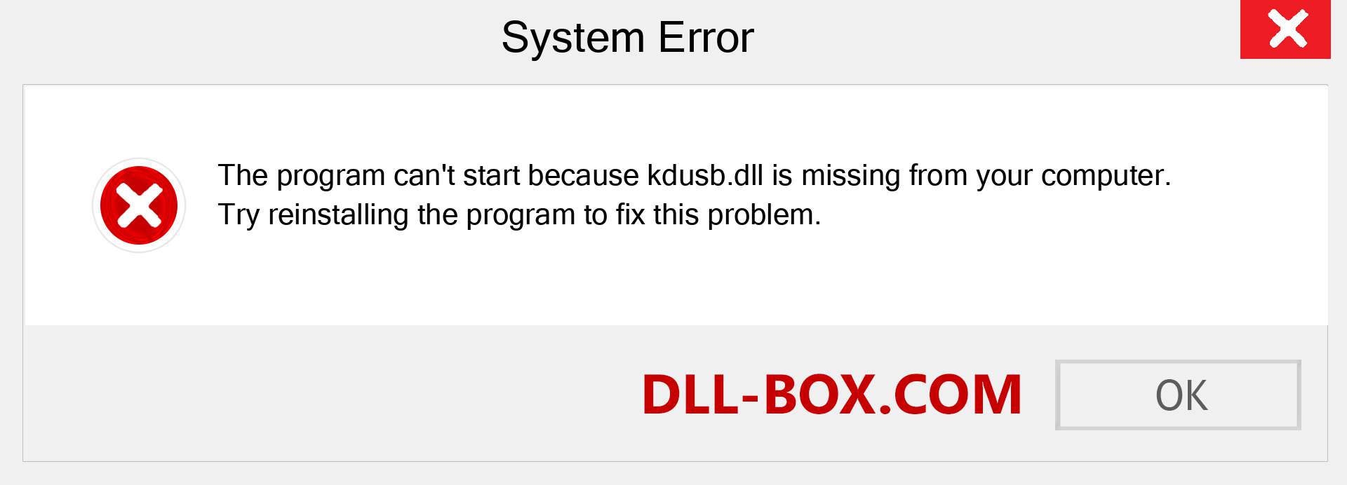  kdusb.dll file is missing?. Download for Windows 7, 8, 10 - Fix  kdusb dll Missing Error on Windows, photos, images